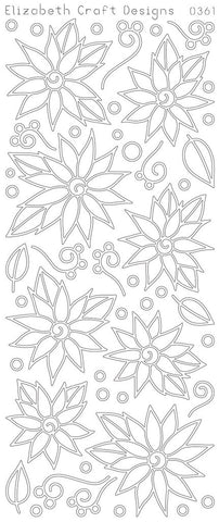 Daisies & Poinsettia with Doodles (sku 0361)