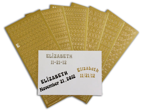 Set of 6 sheets (Alphabet and Numbers)