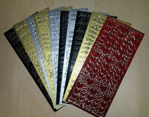 Valentine's Set of 10 Peel-Off