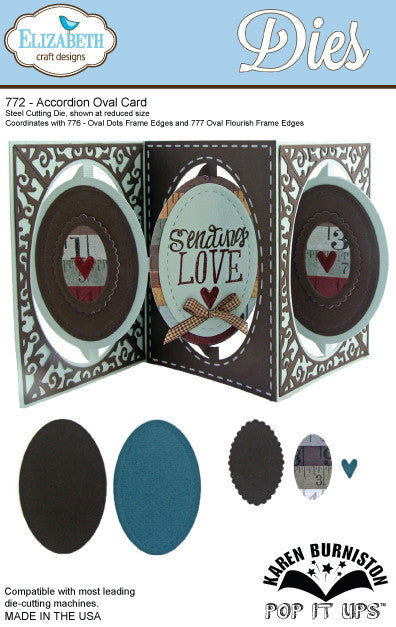 Accordion Oval Card (772) | Die-cutting, Cards, Dies Accordion Oval Card (772) | Die-cutting, Cards, Dies