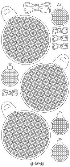 Grid Ornaments Black (sku 989)