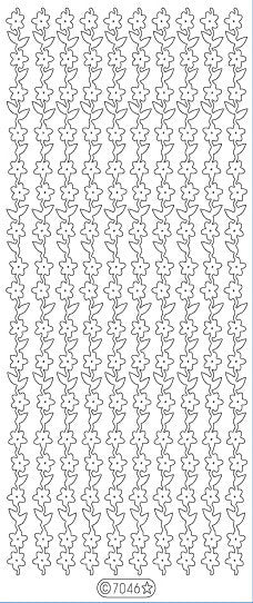 Glitter Border Flowers (sku 7046)