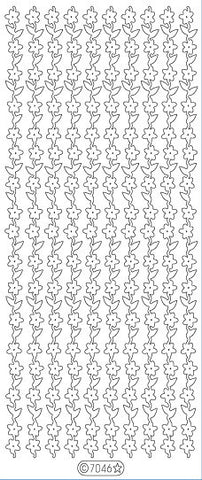 Glitter Border Flowers (sku 7046)