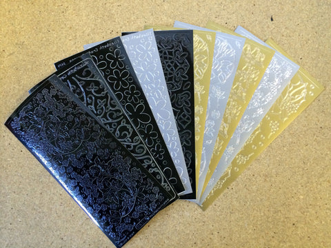 Flowers and Birds Set of 10 Peel-Off Assorted Designs