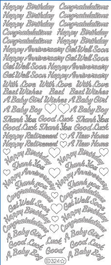 Assorted Words (sku 324)