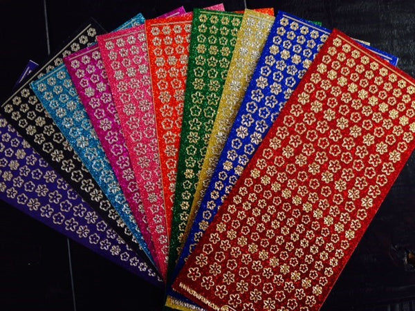 Glitter Flower Set (10 Assorted Colors)